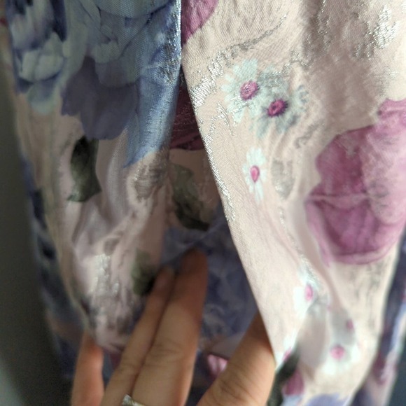 Aidan Mattox‎ Floral Print Crepe One-Shoulder Ball Gown Dress - Picture 11 of 14